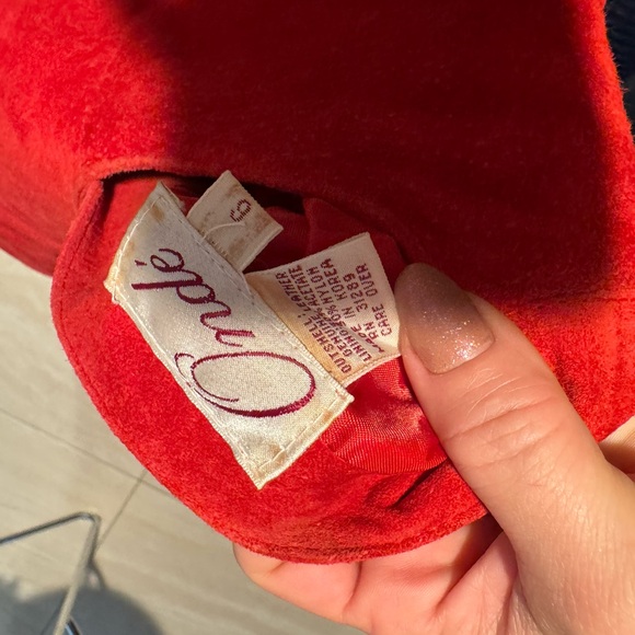 Ondé Red Leather Women's Dress sz 6 - Picture 9 of 9